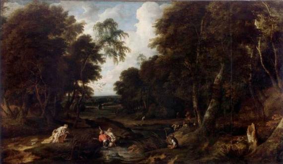 Jacques d'Arthois - Landscape with The Peasants Chasing Latona