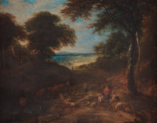 Jacques d'Arthois - Pastoral Landscape with Shepherds