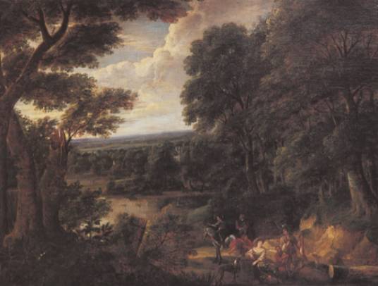 Jacques d'Arthois - Hunting Party Scene