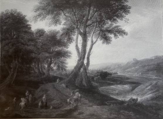 Jacques d'Arthois - A Classical Landscape with Herdsman and Cattle on a Path