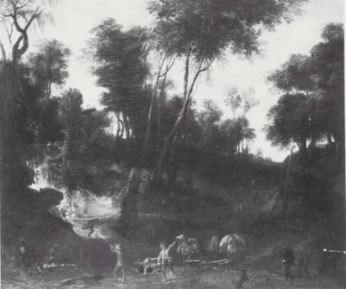 Jacques d'Arthois - A Wooded Landscape with Highwaymen Attacking Travellers