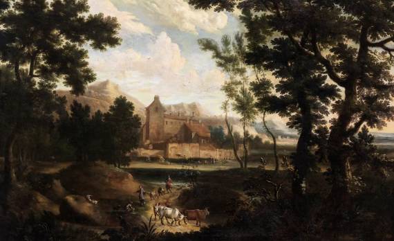Jacques d'Arthois - Extensive Landscape with Manor
