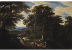 Work 6186: Figures on a Path in an Extensive Wooded Landscape