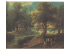 paintings CB:6546 Figures Meeting on a Woodland Path